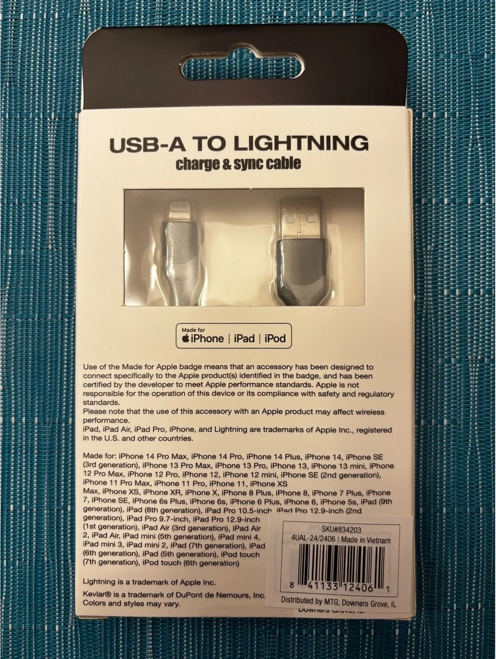 Powerxcel 3 Piece iPhone/iPad/iPod Charger Bundle USB-A To Fast